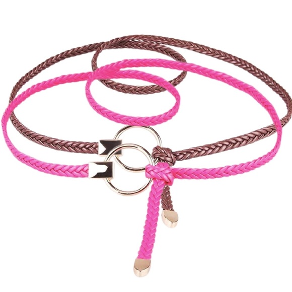 Accessories - PU Leather Circle Tie Belt Set of 2